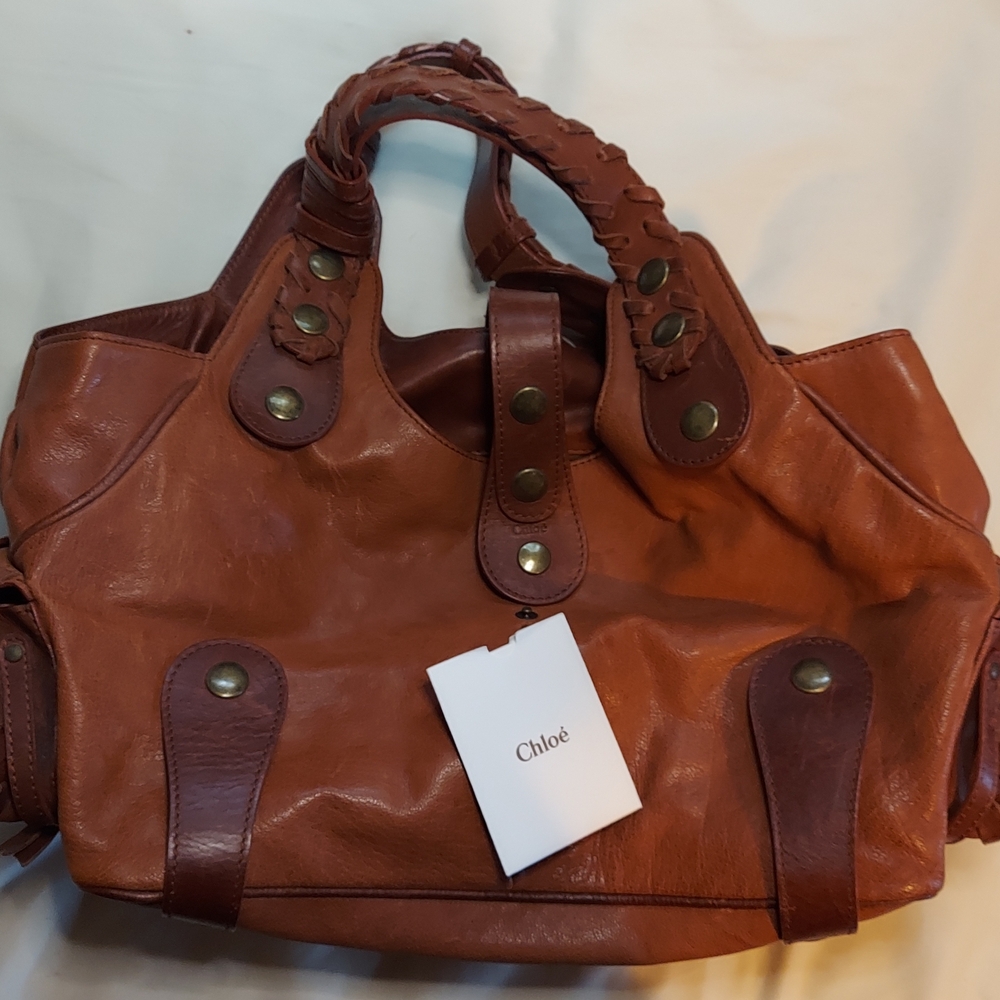 Chloé Silverado Brown Leather Bag W/ Care Booklet